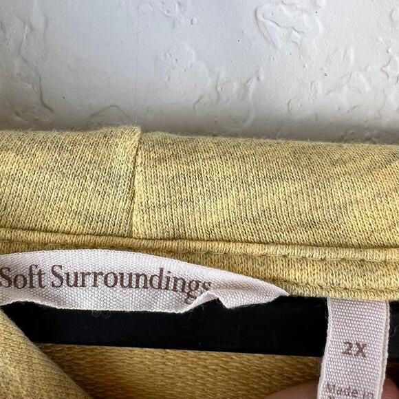 Soft Surroundings Soho French Terry Hooded Tunic Sweatshirt Pullover Size 2X - Picture 9 of 9